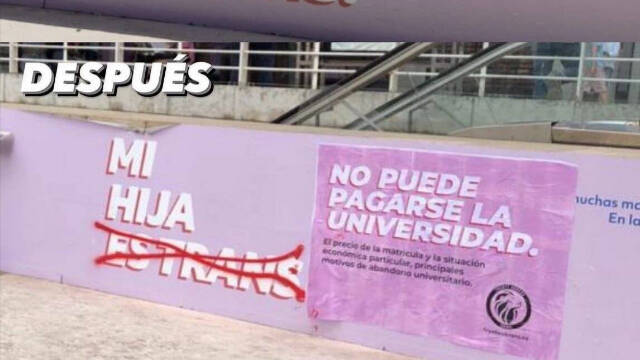 Carteles de la campaña de Generalitat cambiados por Frente Obrero