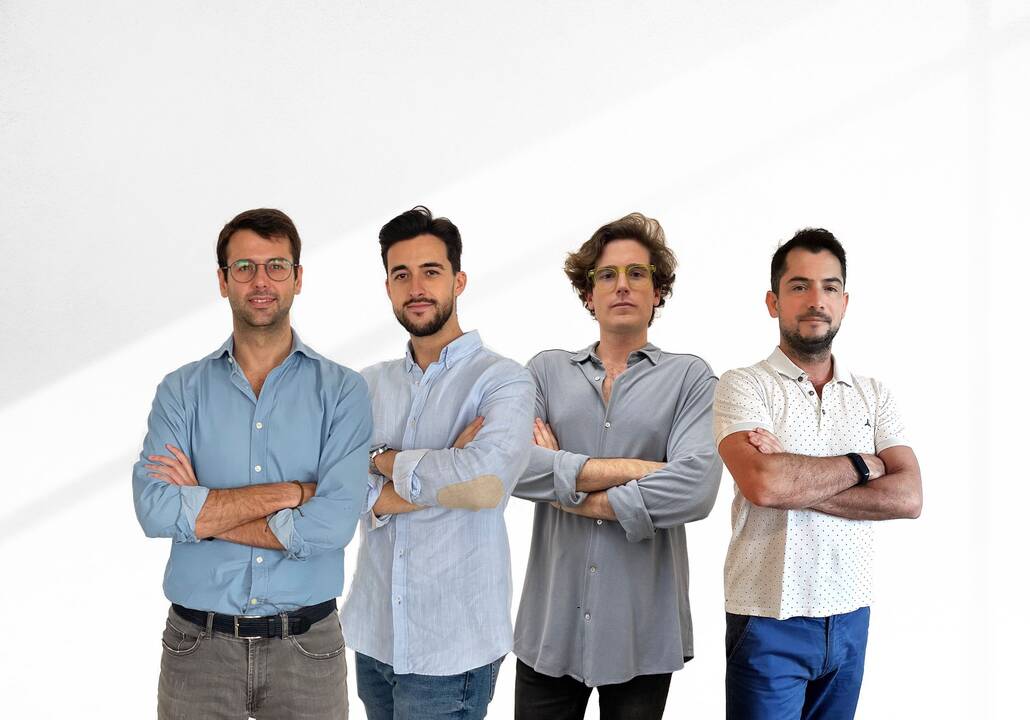 Imagen de los fundadores de Feending Mario García-Granero, Borja Martos, Álvaro Pérez y Javier Martos - FEENDING