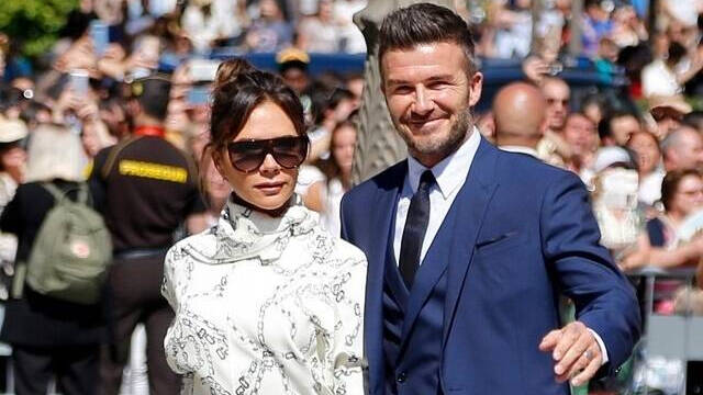 Una imagen de archivo del matrimonio Beckham.