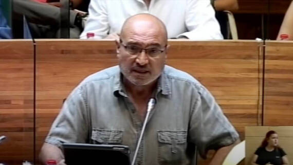 Xavier Rius en el pleno de la Diputación de Valencia