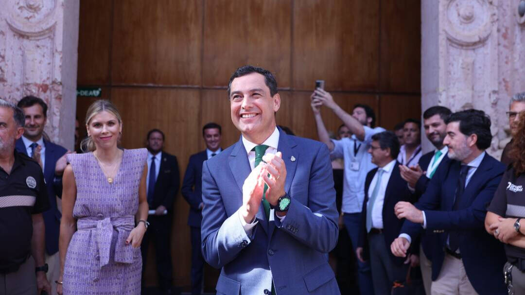 Juanma Moreno tras ser elegido presidente de la Junta de Andalucía para la XII Legislatura.