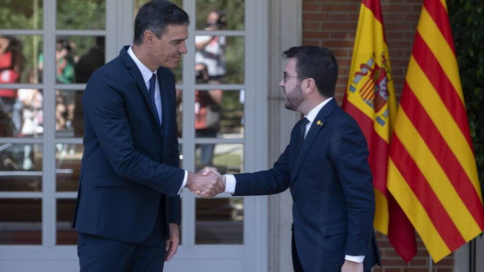 Sánchez y Aragonés en su última reunión en Moncloa el pasado día 15.