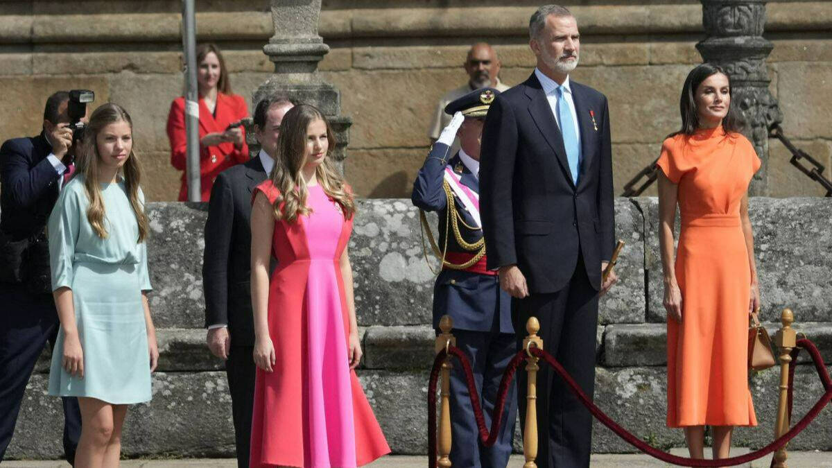 La Familia Real en Santiago de Compostela.