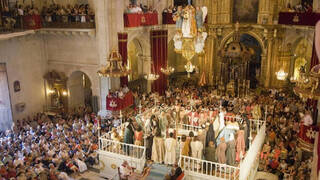 La Basílica de Santa María acoge el primer ensayo del ‘Misteri más esperado’ 