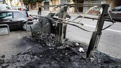 Las cifras del vandalismo en Valencia: 650 contenedores quemados en tres años