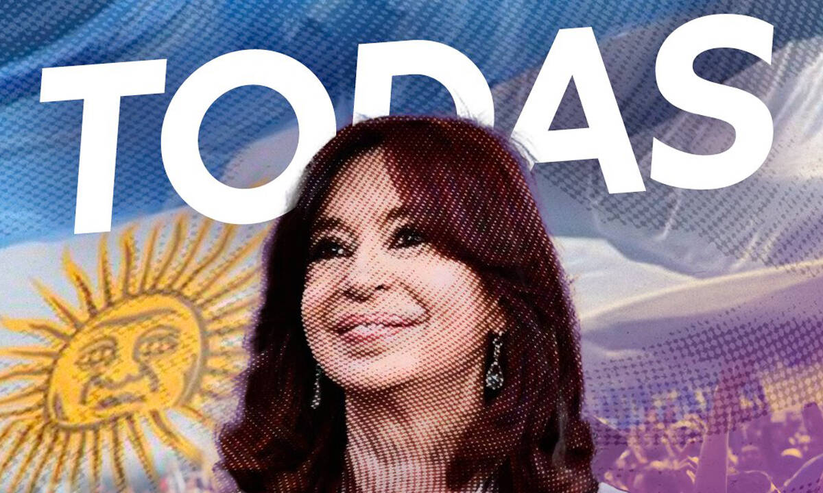 Cartel de Cristina Fernández de Kirchner que ha puesto Podemos en sus redes