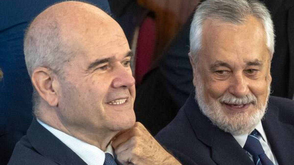 Los expresidentes de la Junta de Andalucía, Manuel Chaves y José Antonio Griñán (PSOE).
