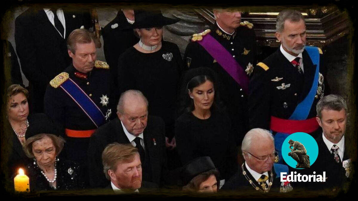 Los cuatro Reyes de España, juntos en el funeral de Isabel II