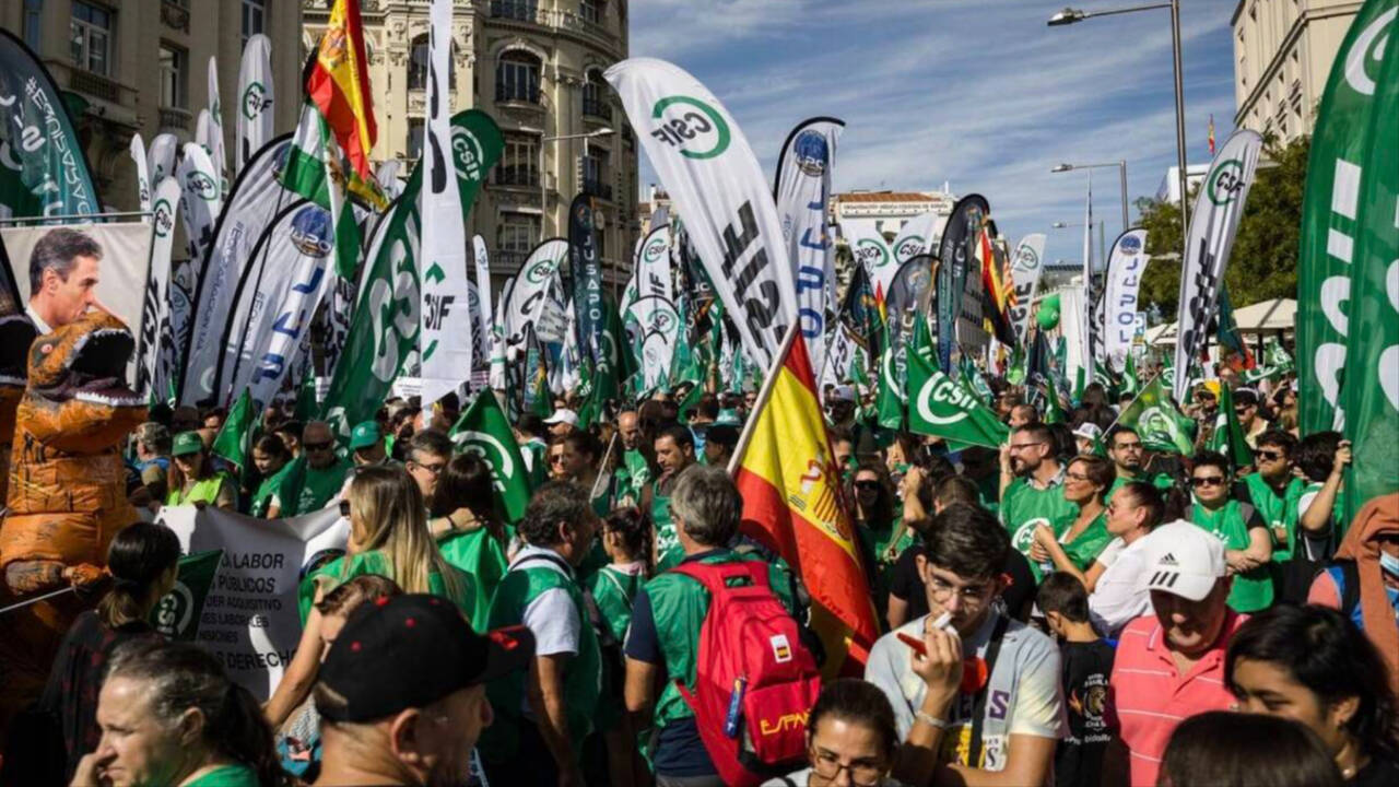 Manifestación de CSIF en Madrid