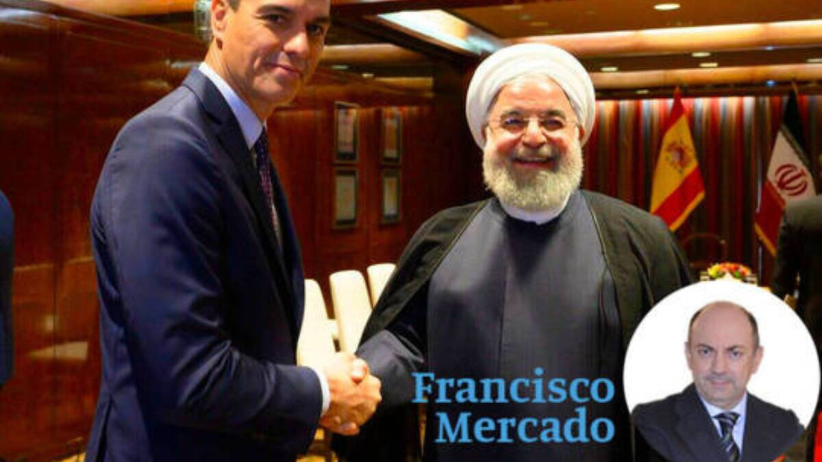 Pedro Sánchez, junto al presidente de Irán.