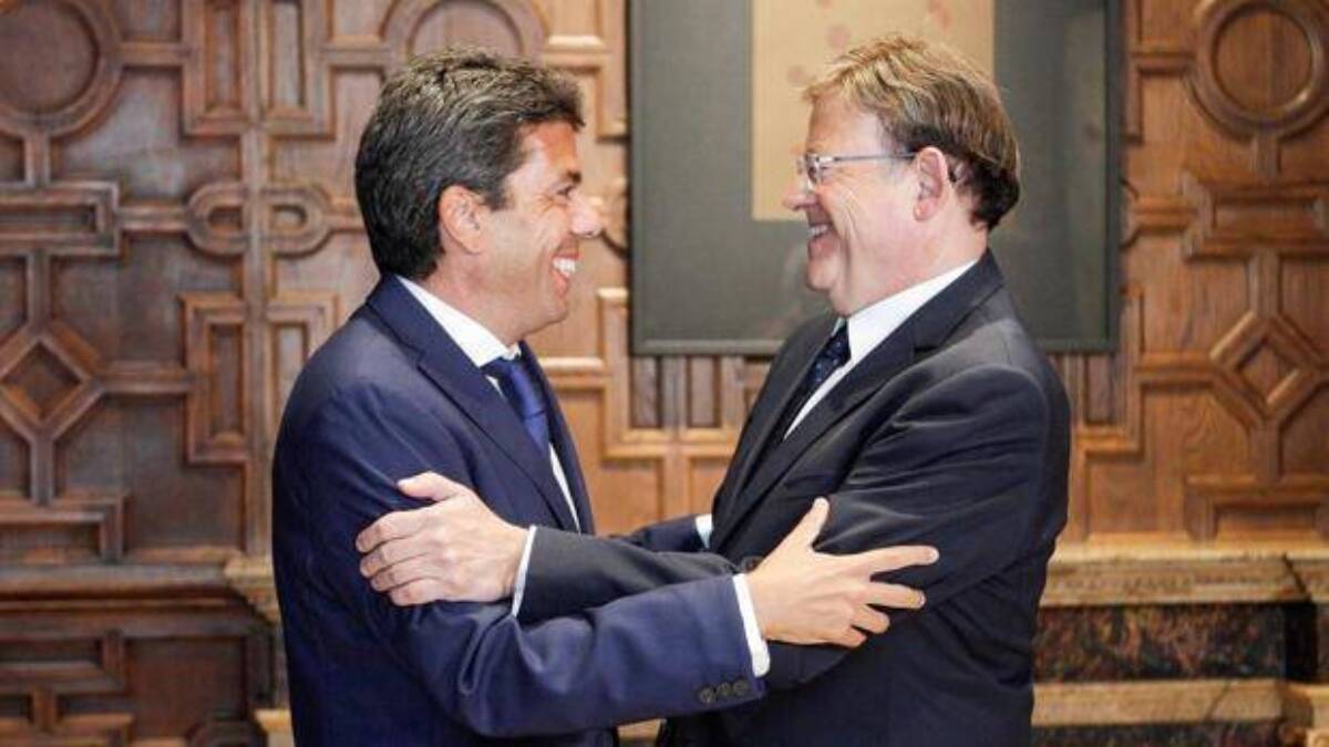Carlos Mazón, presidente del PPCV junto a Ximo Puig, presidente de la Generalitat.