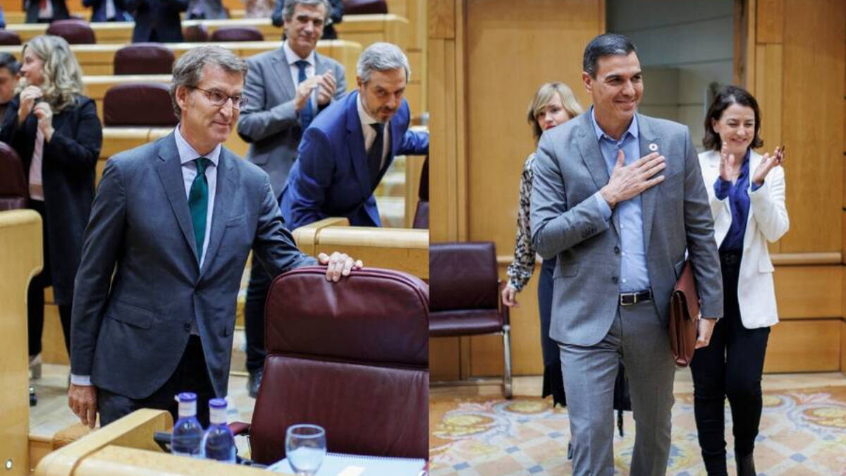 Feijóo y Sánchez en el Senado