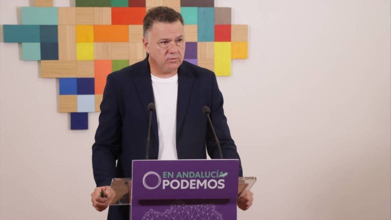 El portavoz adjunto parlamentario de Por Andalucía y diputado de Podemos, Juan Antonio Delgado.