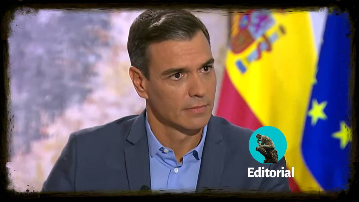 Pedro Sánchez, en una entrevista en Moncloa