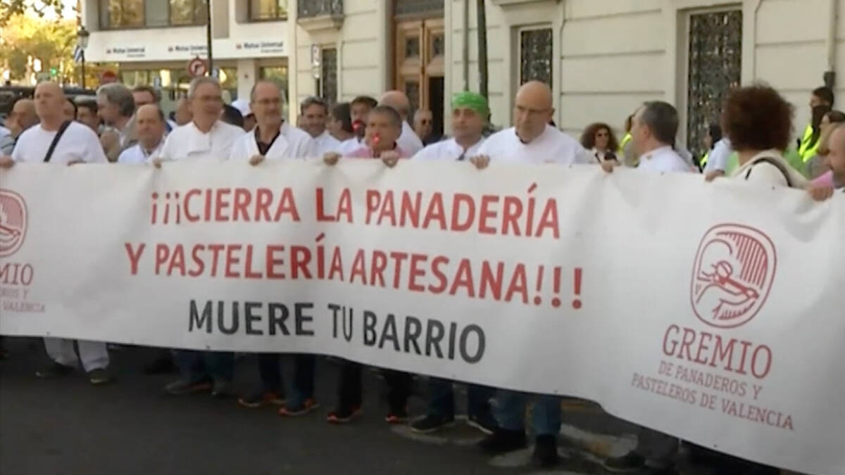 Protesta del Gremio de Panaderos de Valencia