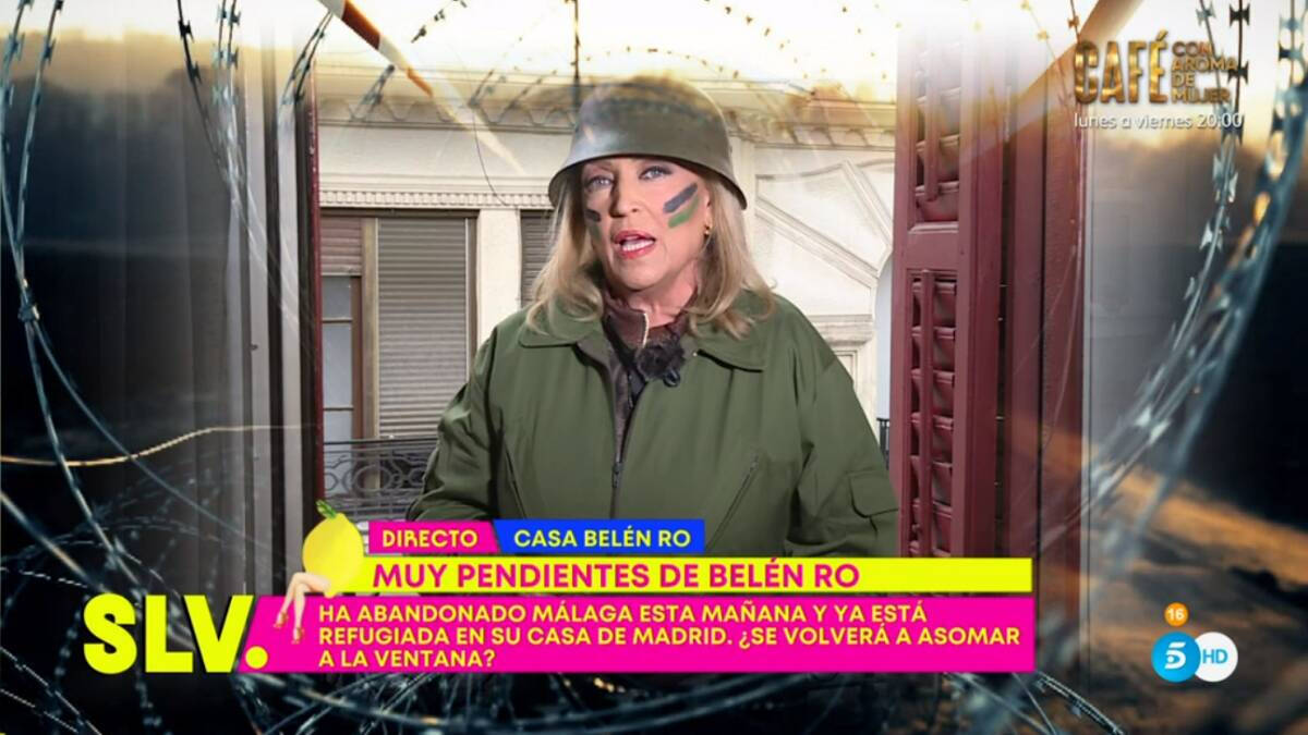 Lydia Lozano muy metida en su papel de "corresponsal" en plena "guerra" con Belén Rodríguez.