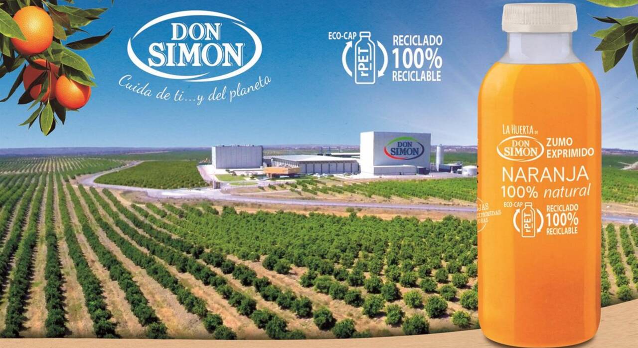 Imagen promocional zumo de naranja Don Simón. 
