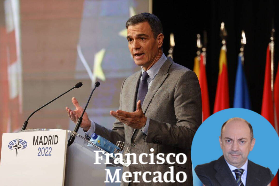 Pedro Sánchez, este lunes en la Asamblea Parlamentaria de la OTAN en Madrid.