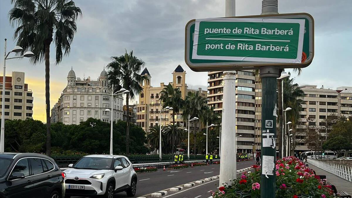 Puente de las Flores con el nombre de Rita Barberá