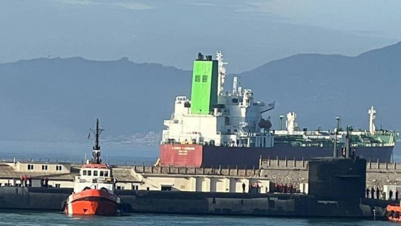 El submarino nuclear que ha llegado este mes de noviembre al puerto de Gibraltar.