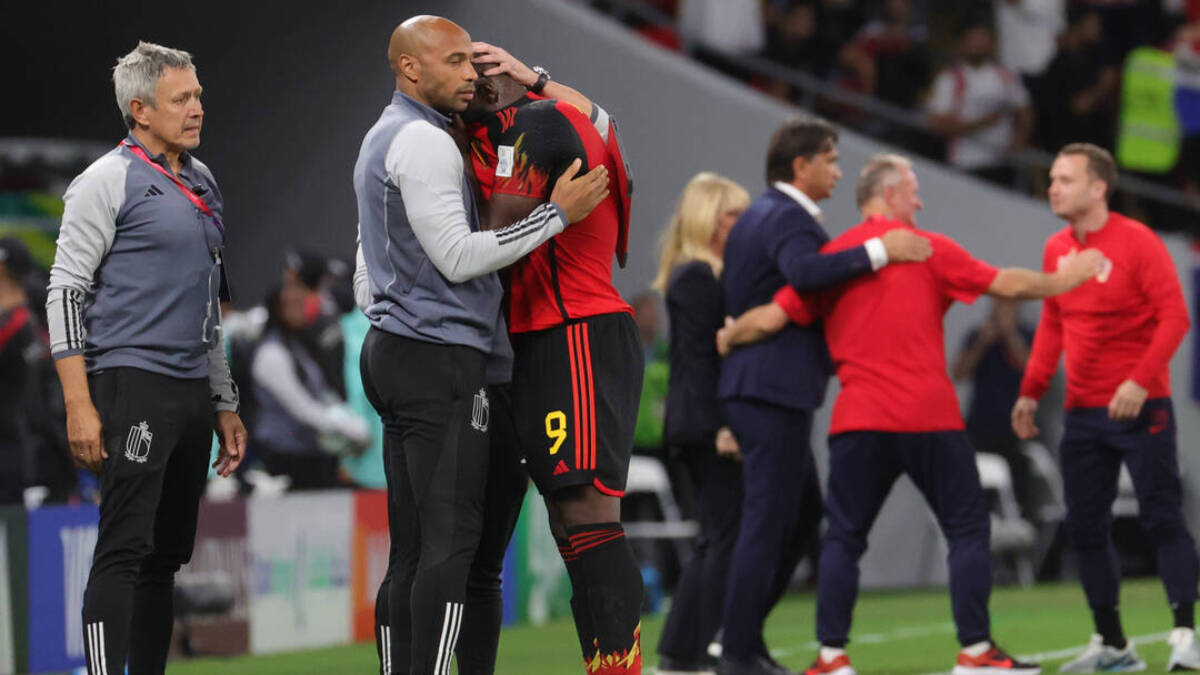 Lukaku se lamenta tras sus fallos y la eliminación de Bélgica.