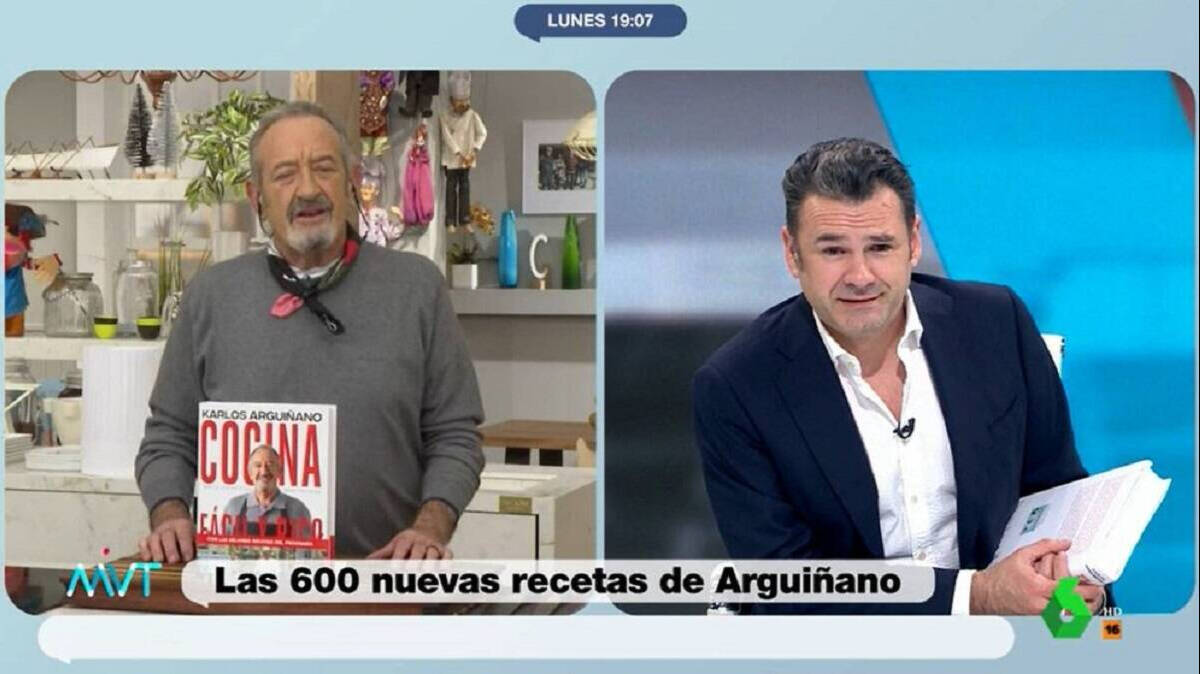 Karlos Arguiñano e Iñaki López, durante la entrevista en La Sexta. 