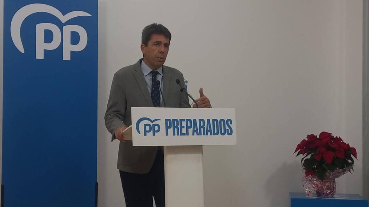 El presidente de PPCV, Carlos Mazón.