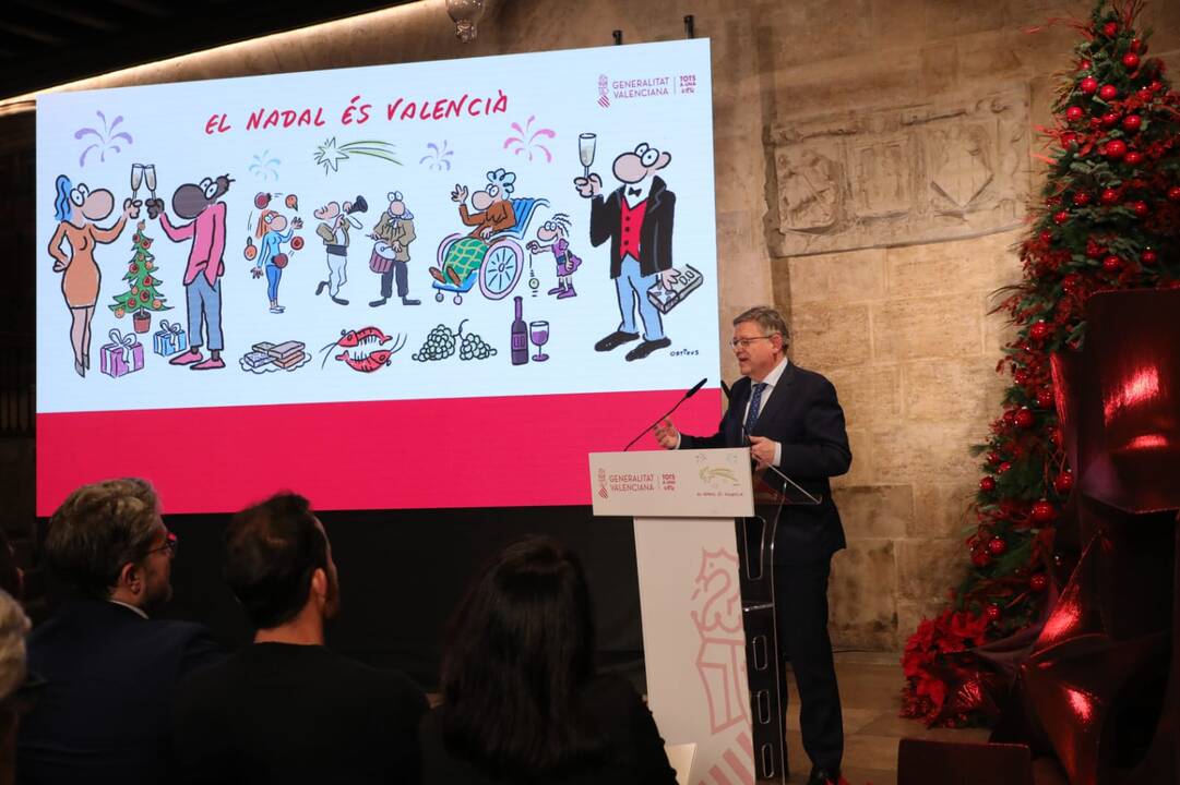 Presentación de la campaña 'El Nadal és valencià' intervención Ximo Puig - GVA