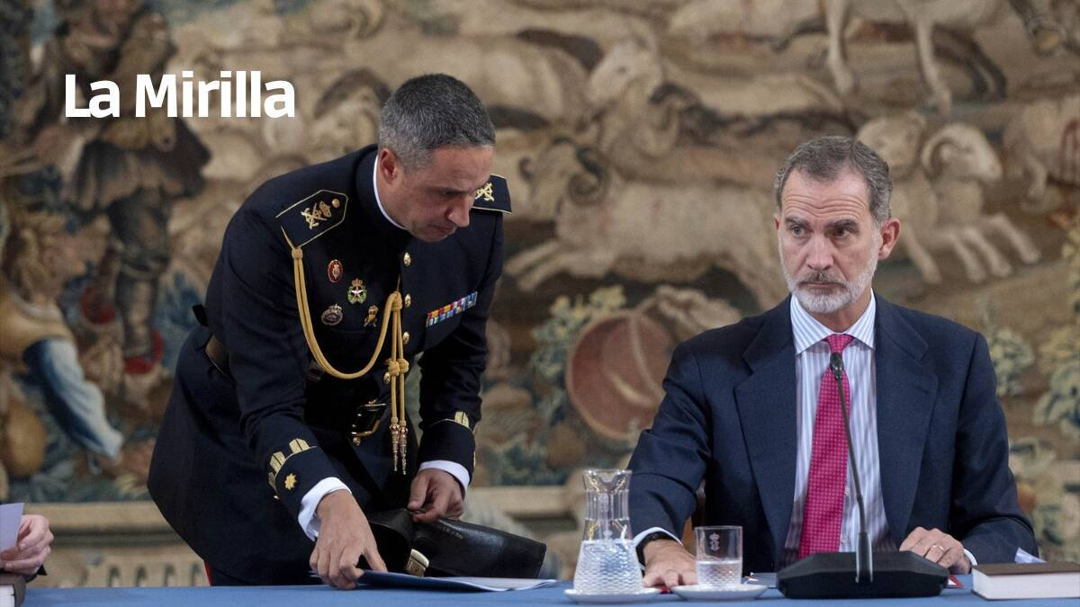 El Rey Felipe, el pasado lunes en El Pardo