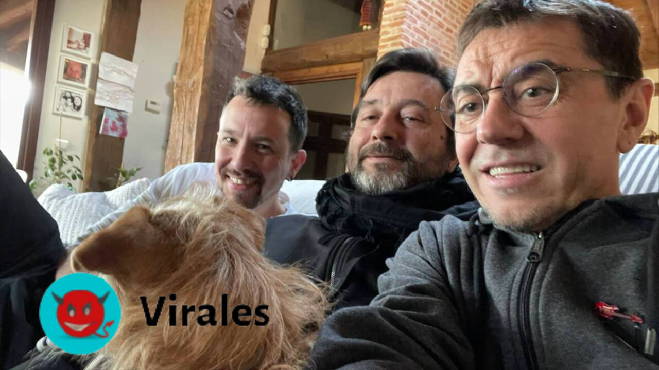 Pablo Iglesias, Rafa Mayoral y Juan Carlos Monedero