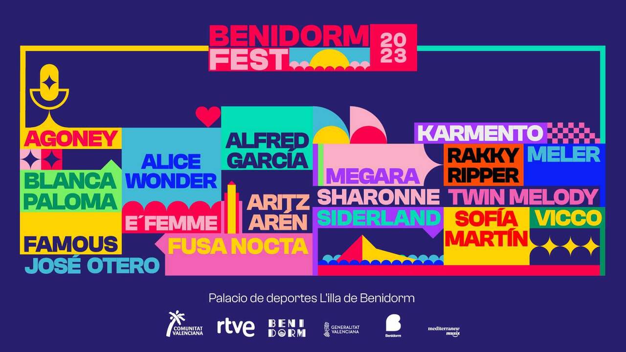 Imagen cartel promocional del Benidorm Fest 2023 - RTVE