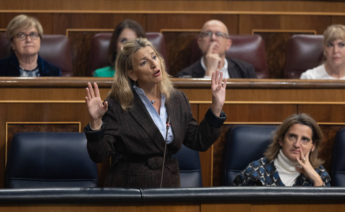 Yolanda Díaz, este miércoles en el Congreso de los Diputados.