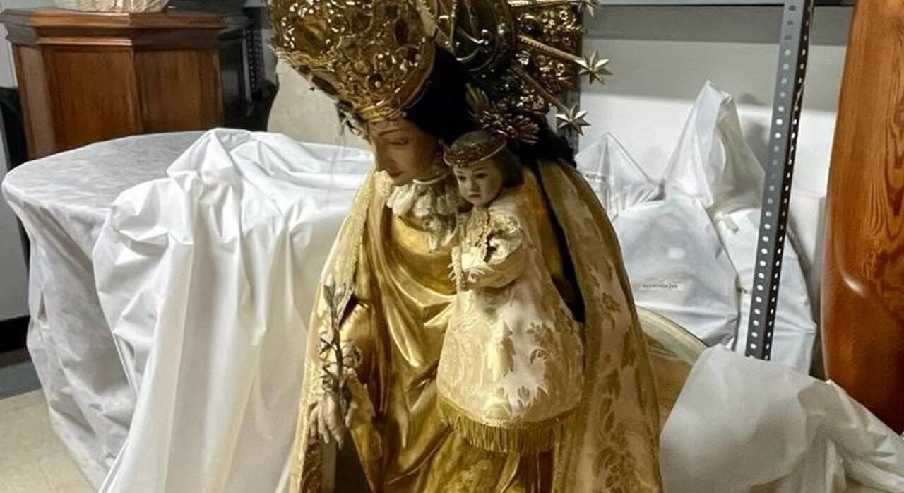 Imagen de la Virgen de los Desamparados retirada del Ayuntamiento que regresará a las dependencias del consistorio. - PP AYUNTAMIENTO DE VALÈNCIA