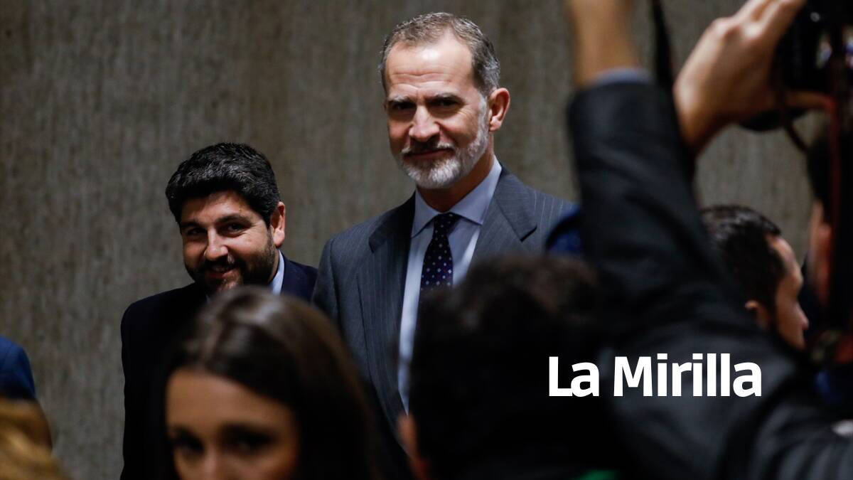 El Rey Felipe, la semana pasada con el presidente de Murcia