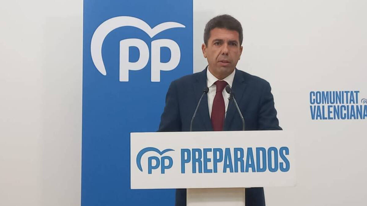 El presidente del PPCV y de la Diputación de Alicante, Carlos Mazón.
