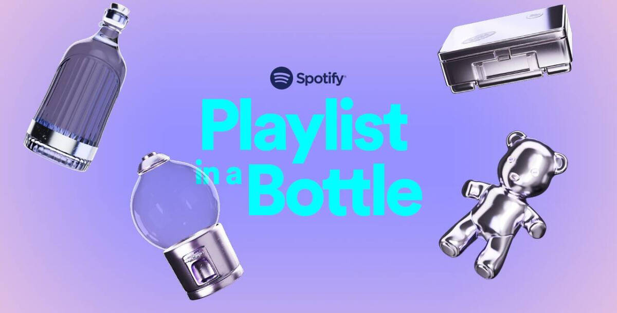 Portada de la nueva funcionalidad de Spotify 'Playlist in a Bottle'