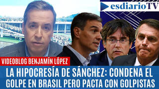 Sánchez condena el golpe en Brasil pero pacta con los golpistas catalanes 