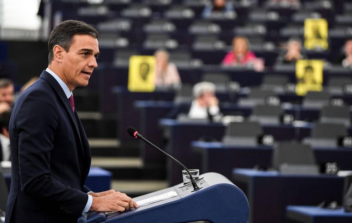 Pedro Sánchez, en el Parlamento Europeo.