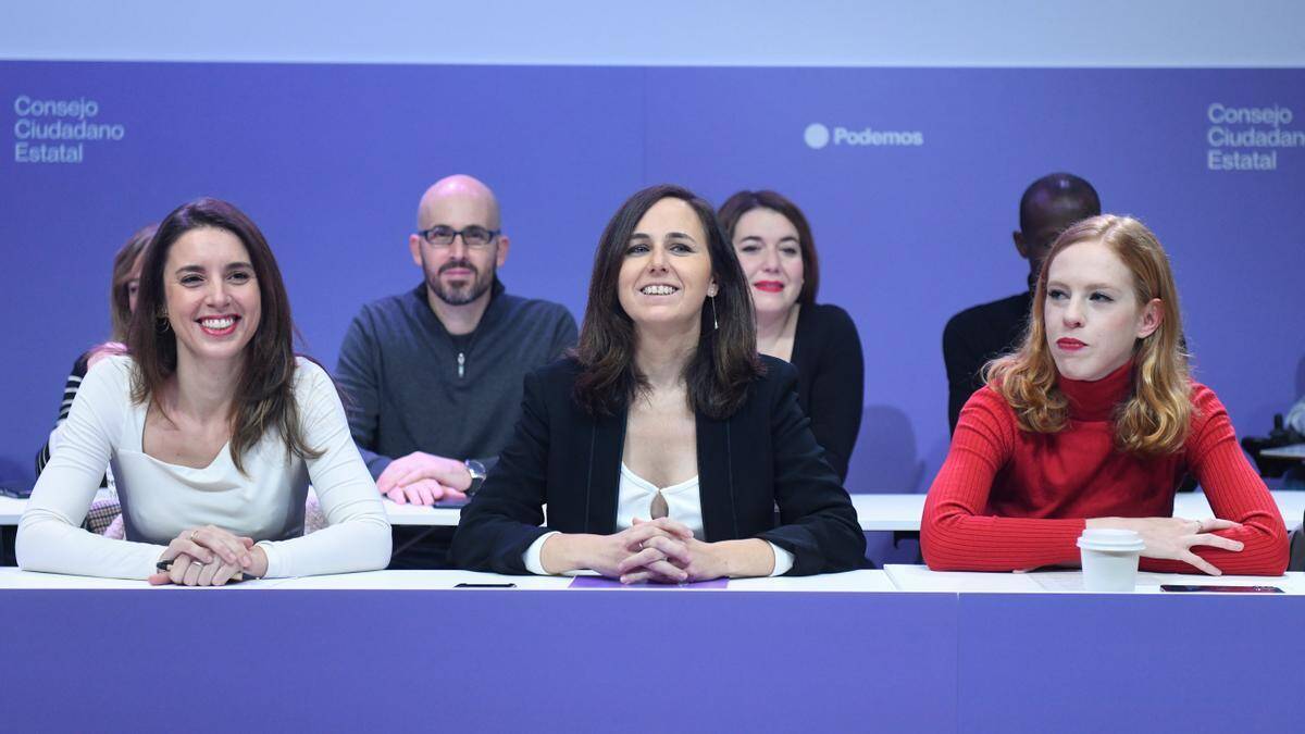 Montero, Belarra y Vestrynge en la ejecutiva de Podemos.