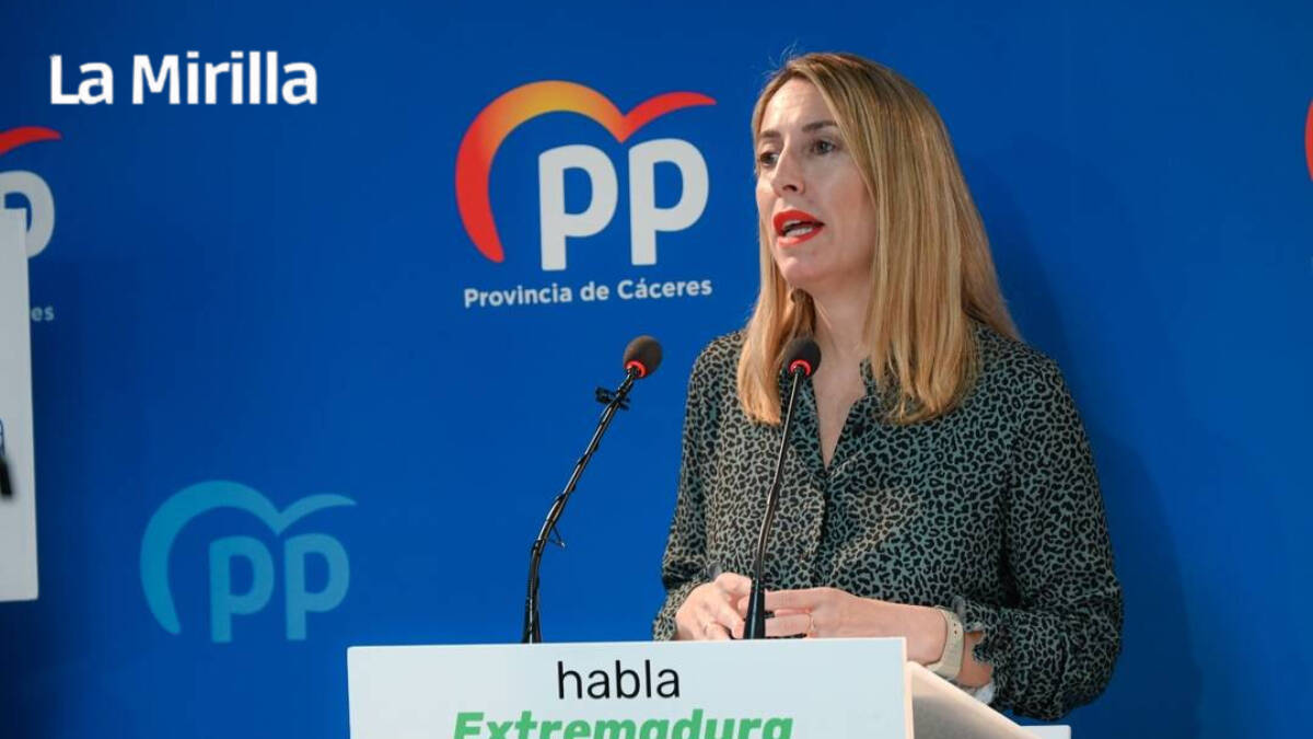 María Guardiola, presidente del PP en Extremadura.