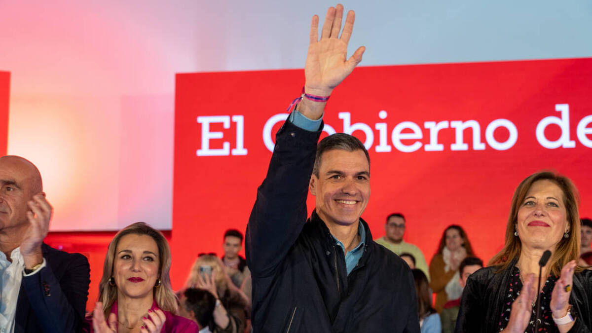 Pedro Sánchez en el mitin del PSOE celebrado este fin de semana en Sevilla.