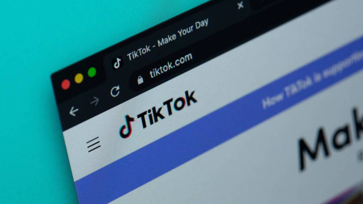 La red social TikTok funcionando en un navegador.