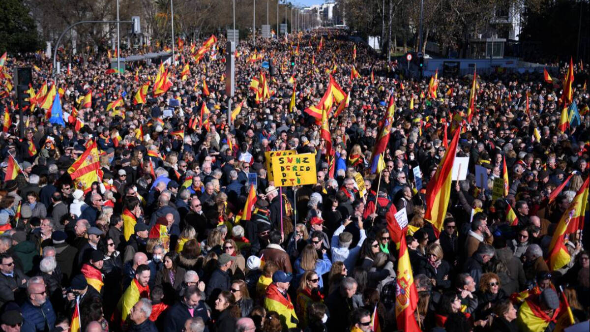 Imagen de la impresionante manifestación del pasado sábado en Madrid. 