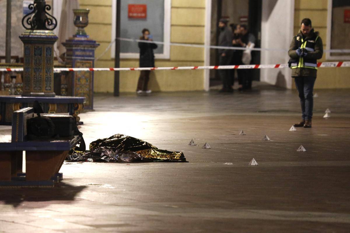 El cadaver del sacristán asesinado este miércoles en Algeciras.