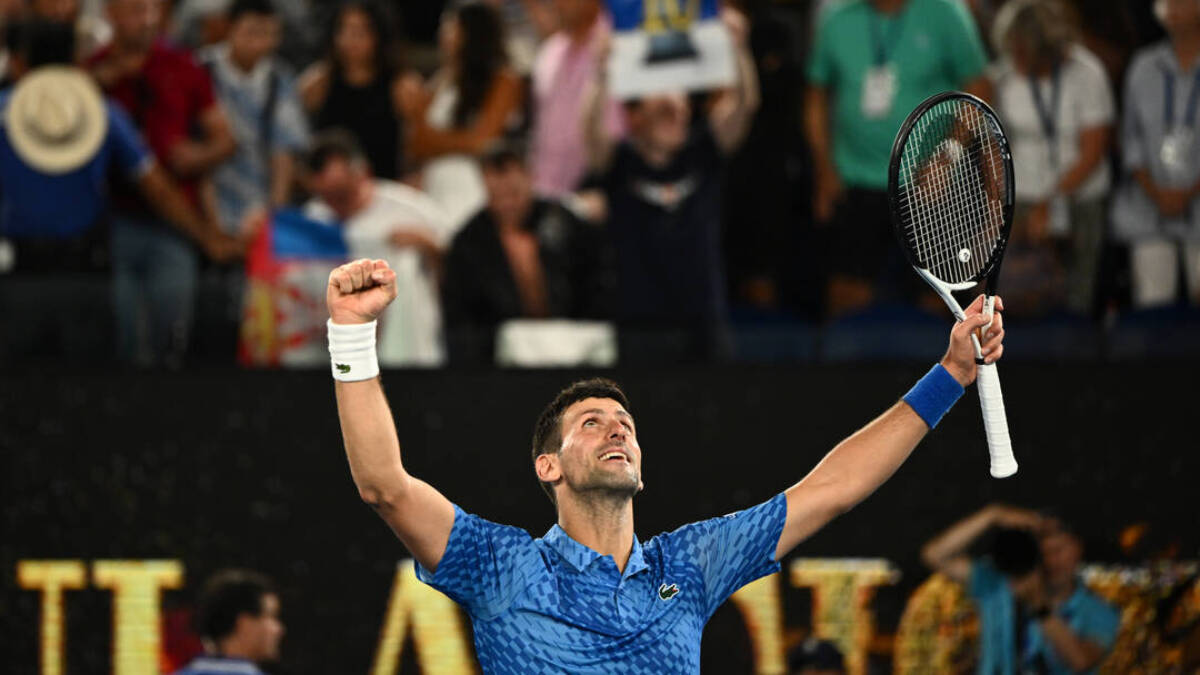 Novak Djokovic en un partido del Open de Australia.