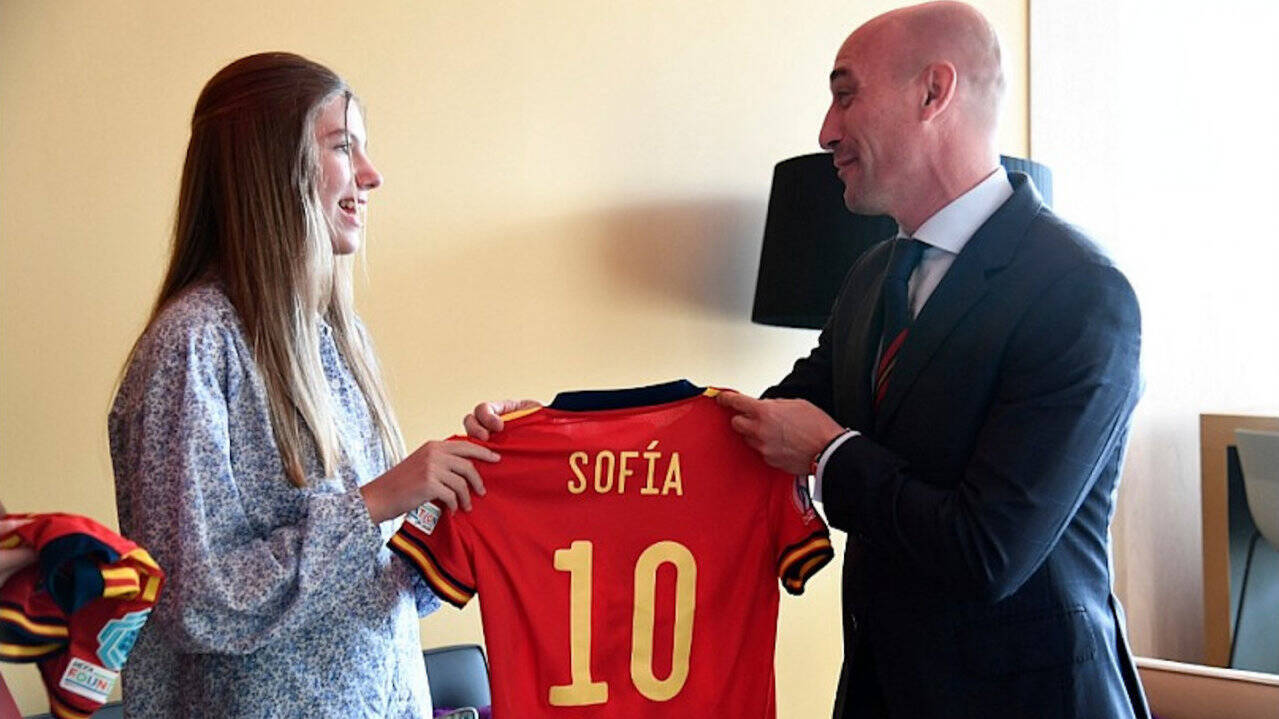 La Infanta Sofía, gran aficionada al fútbol.