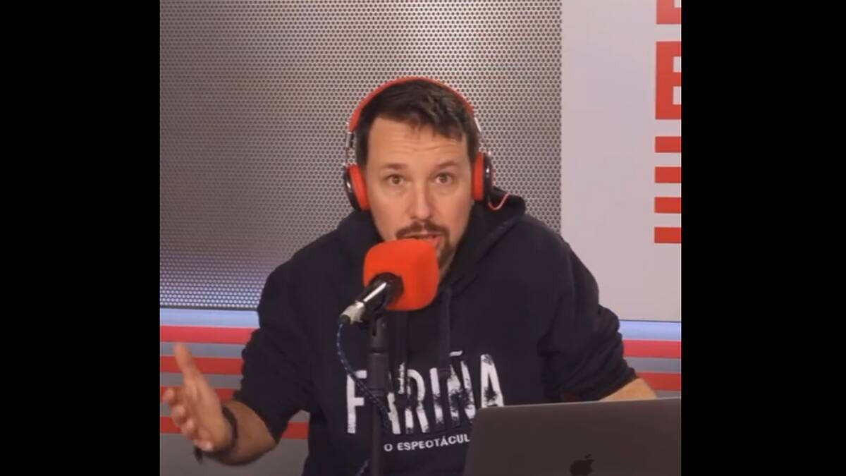 Pablo Iglesias durante su podcast La Base.