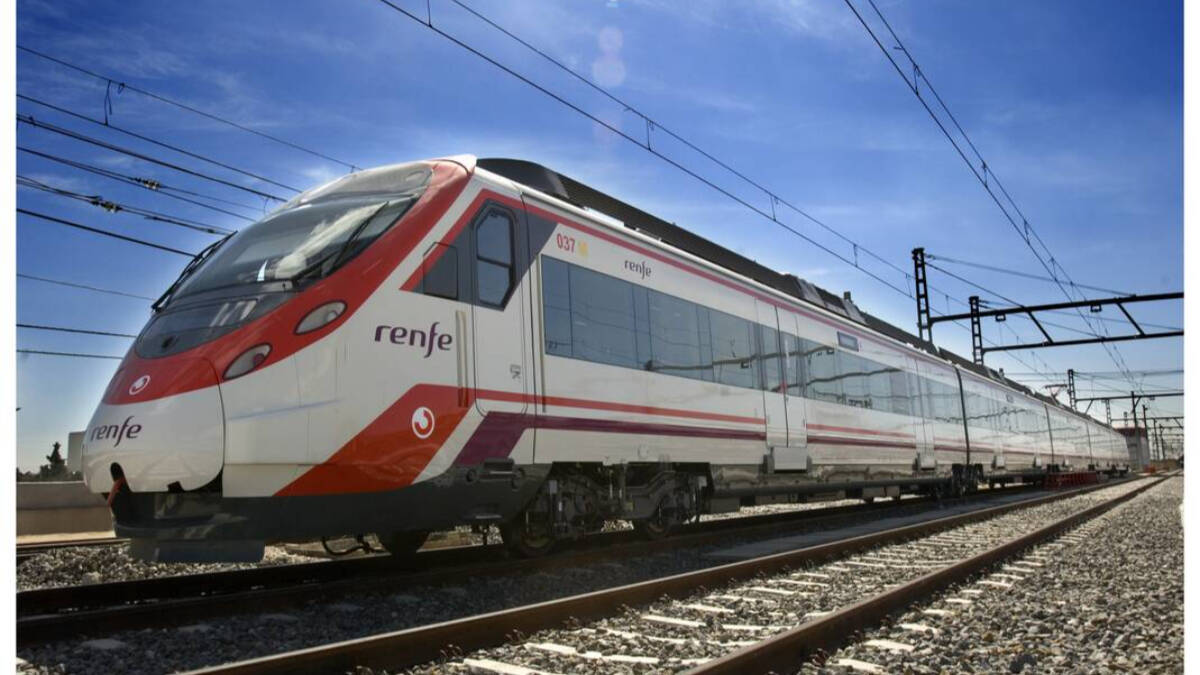 Tren de Cercanías de Renfe.
