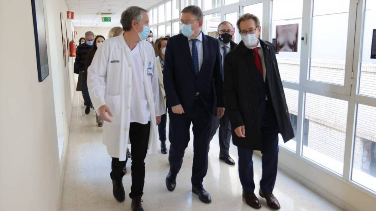 Ximo Puig en el Hospital General de Castellón