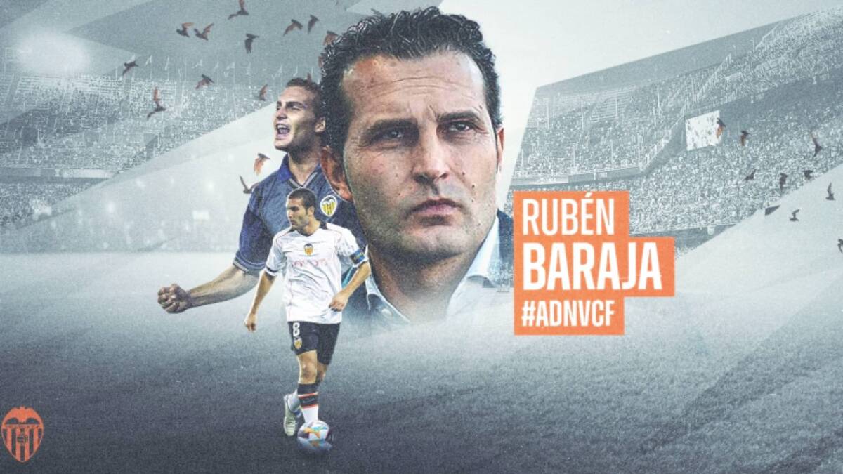 Imagen del anuncio del Valencia en el que se confirma que Baraja será el nuevo entrenador Valencia C.F. - VALENCIA CF 